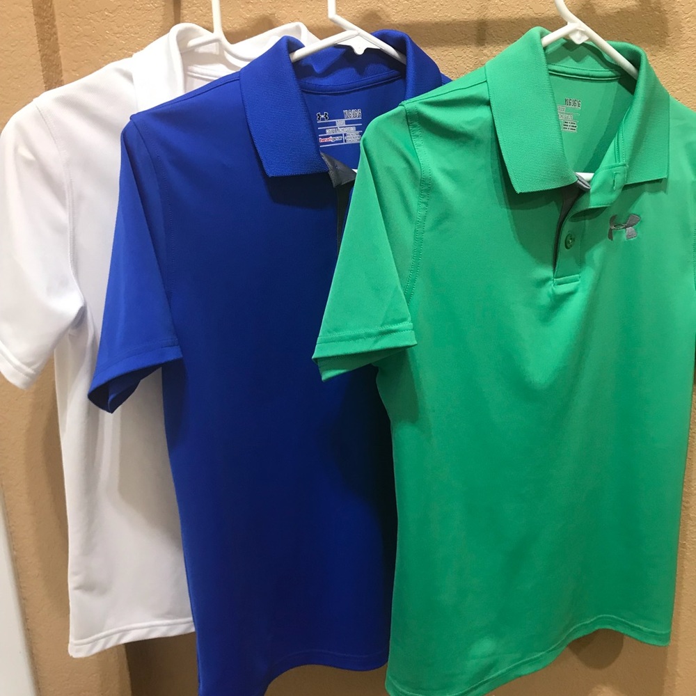 Youths boy under armour golf shirt
